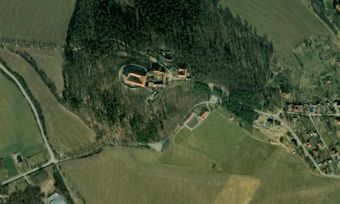zámek Sádek – letecký pohled
