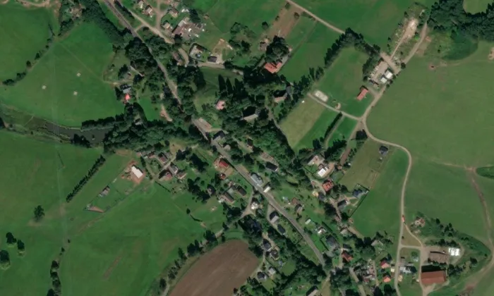 zámek Starý Rokytník – letecký pohled