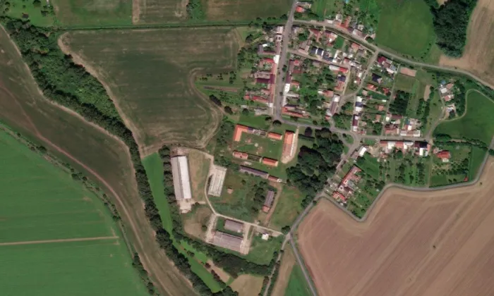 zámek Uhřice – letecký pohled