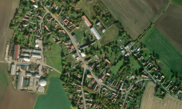 Zámek Volanice – letecký pohled
