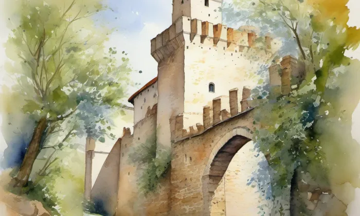 Čepička – akvarel