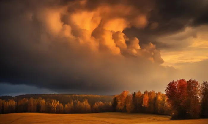 Červený kostel ve Varnsdorfu – autumn