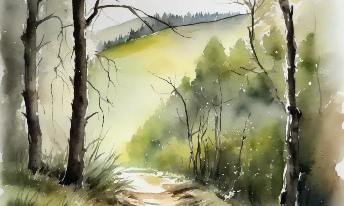 Český Rudolec – akvarel