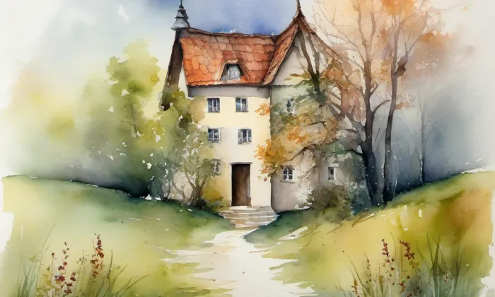 Akademie múzických umění v Praze – akvarel