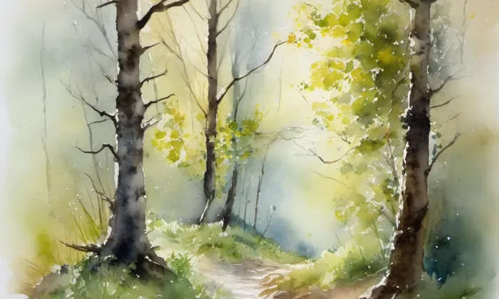 Arboretum Bukovina – akvarel