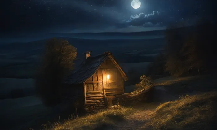 Bývalá tvrz – sýpka – noc