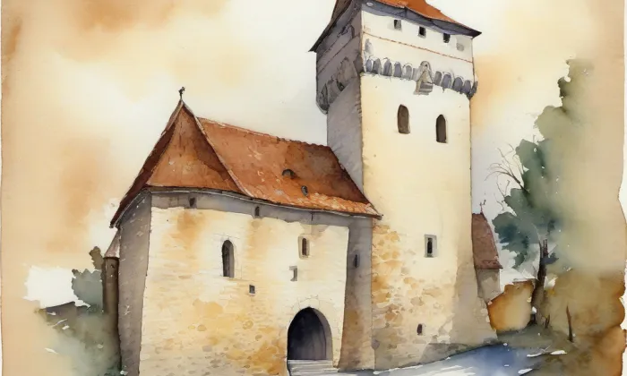 Benešov nad Ploučnicí – akvarel