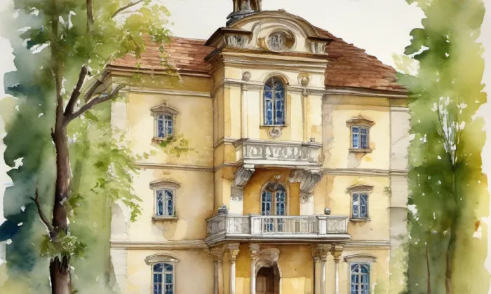 Bissingenský palác – akvarel