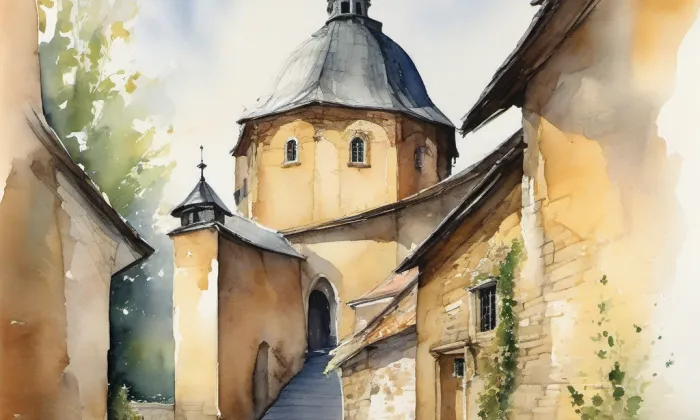 Bitozeves – akvarel