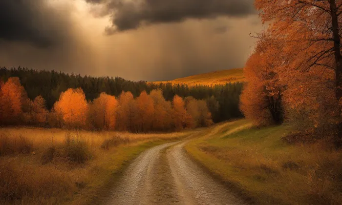 Busta Adama Mickiewicze – autumn