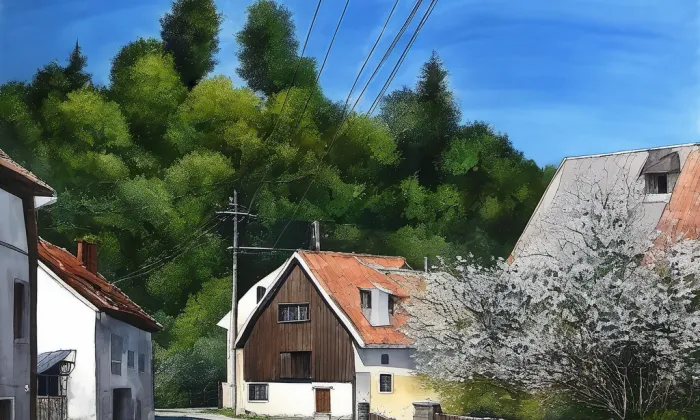 Dolní Bělá – akvarel