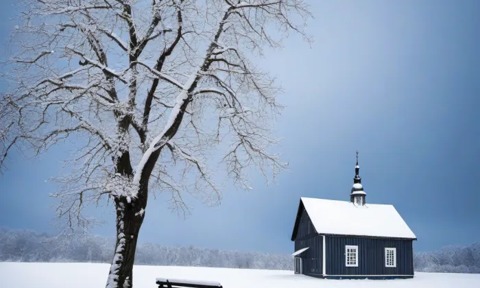 Evangelický kostel (Chomutov) – winter