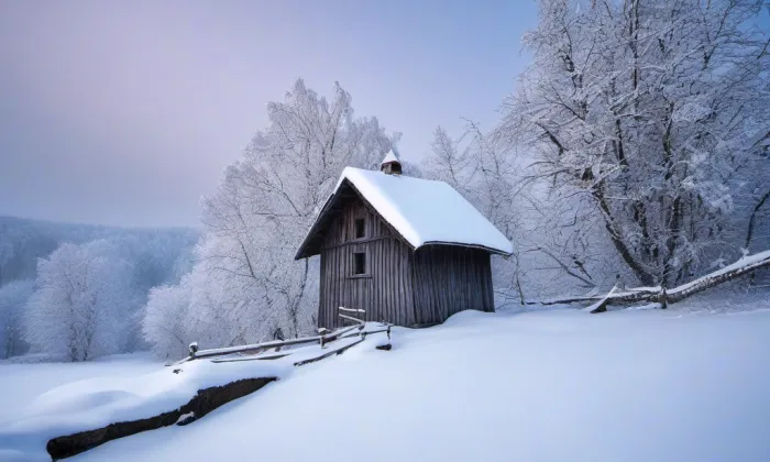 evangelický kostel v Chotiněvsi – winter