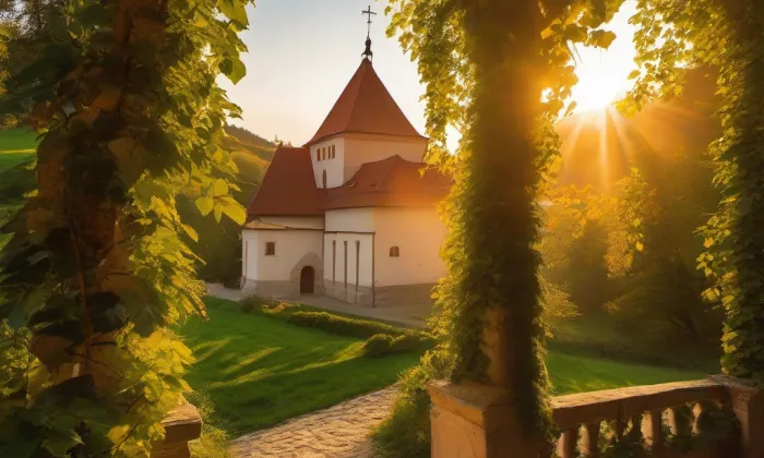 evangelický kostel v Hrubé Vrbce – summer