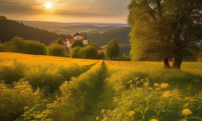 evangelický kostel v Jirkově – summer