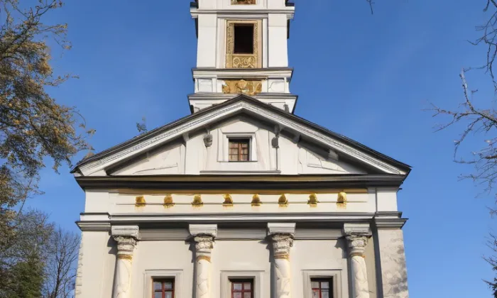 evangelický kostel v Krabčicích – iluminace