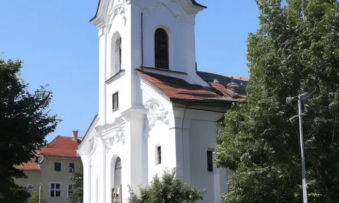 evangelický kostel v Libčicích nad Vltavou – winter