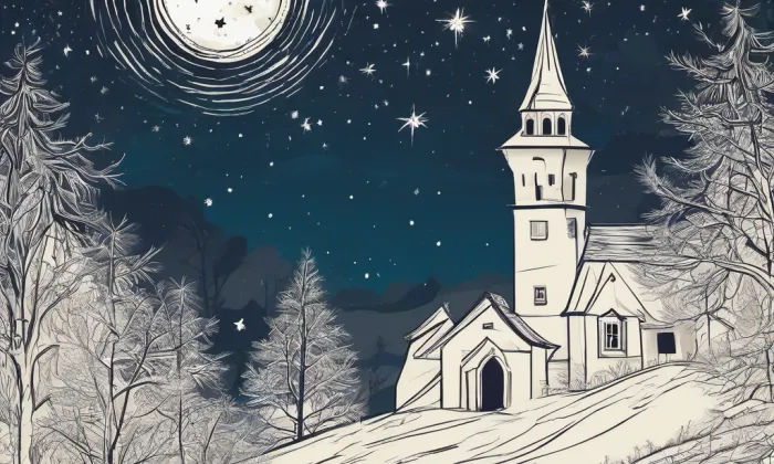 evangelický kostel v Libkovicích pod Řípem – noc