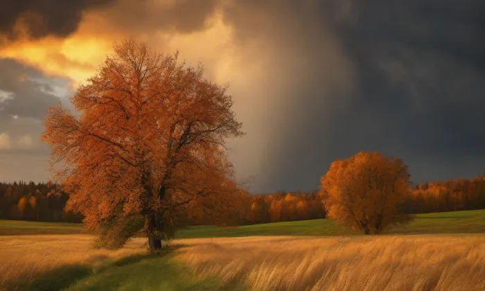 evangelický kostel v Mokřinách – autumn