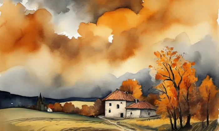 evangelický kostel v Novém Městě pod Smrkem – autumn