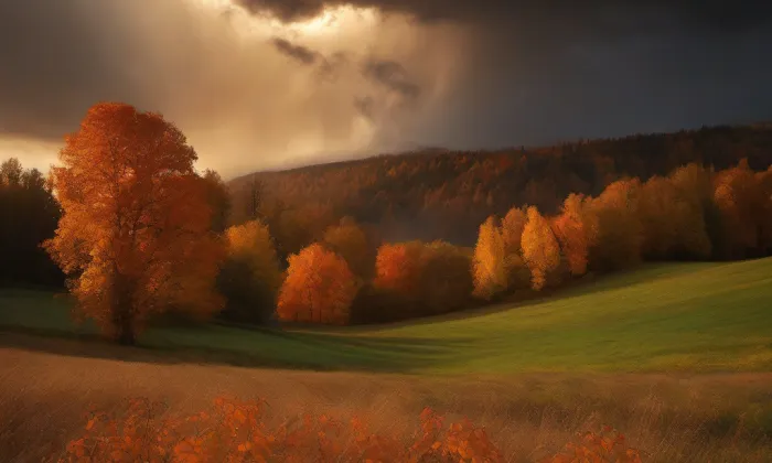evangelický kostel v Opatově – autumn