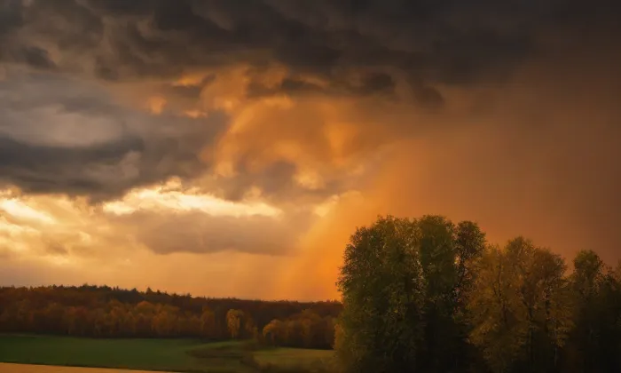 evangelický kostel v Rovečném – autumn