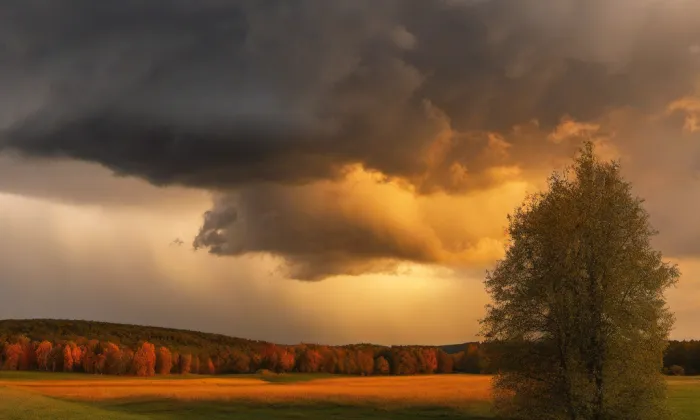 Evangelický kostel ve Střížově – autumn