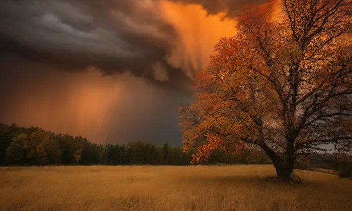 evangelický kostel ve Velenicích – autumn