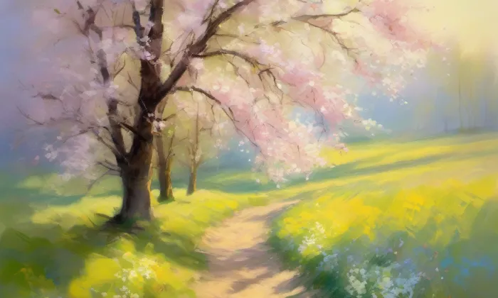 evangelický kostel ve Velké Lhotě – spring