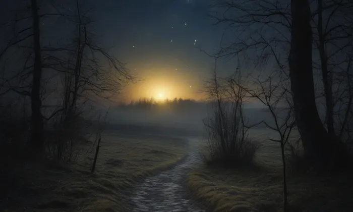 evangelický kostel ve Veselí – noc