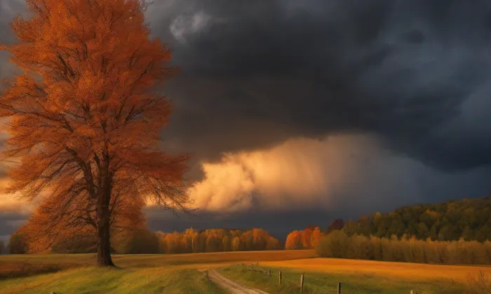 Hřbitovní kaple (Jiříkov) – autumn