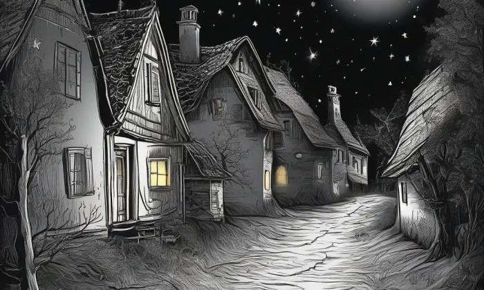 Hřbitovní kaple (Jiříkov) – noc