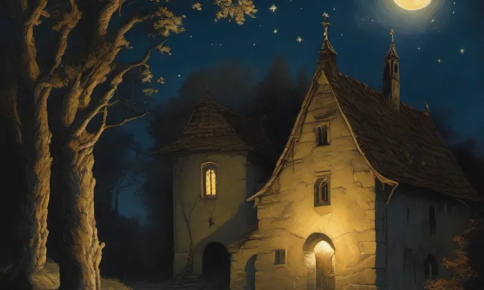 Hřbitovní kaple svatého Prokopa – noc