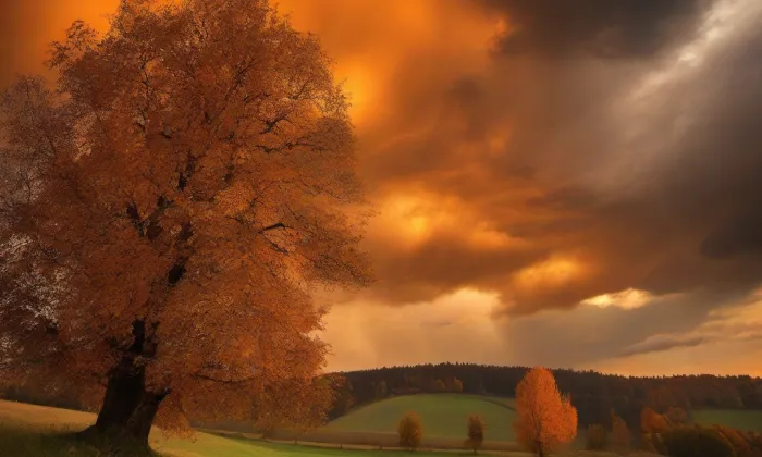 Horní zámek Panenské Břežany – autumn