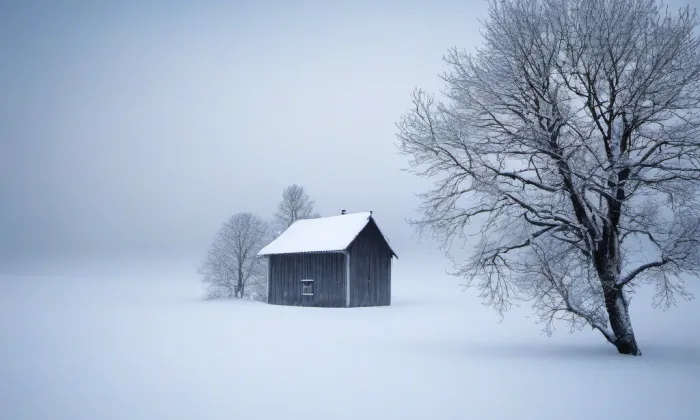 Horní zámek Panenské Břežany – winter