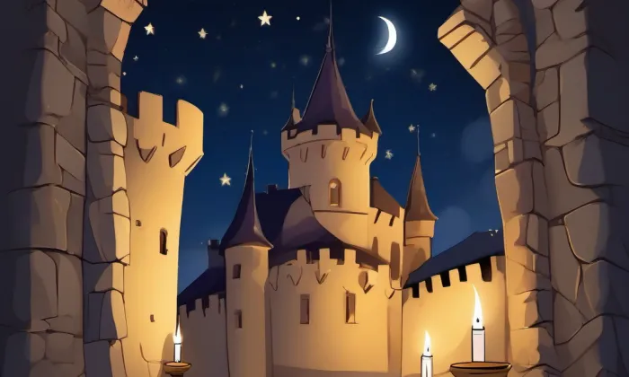 Hrad Přibyslav – noc