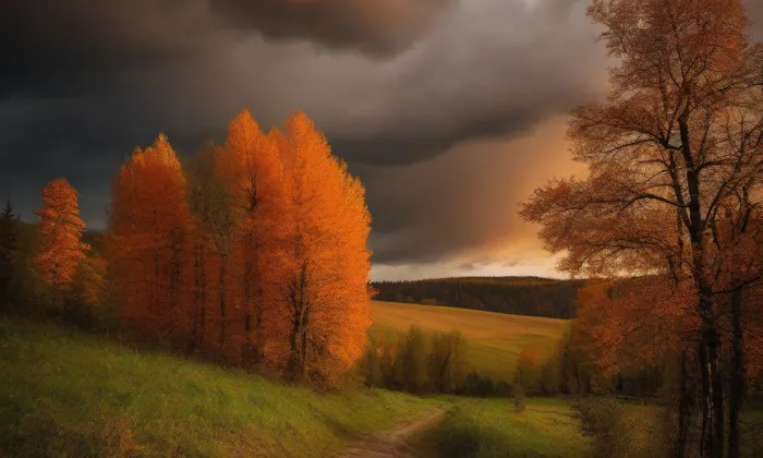 Kamenný hřbitovní most – autumn