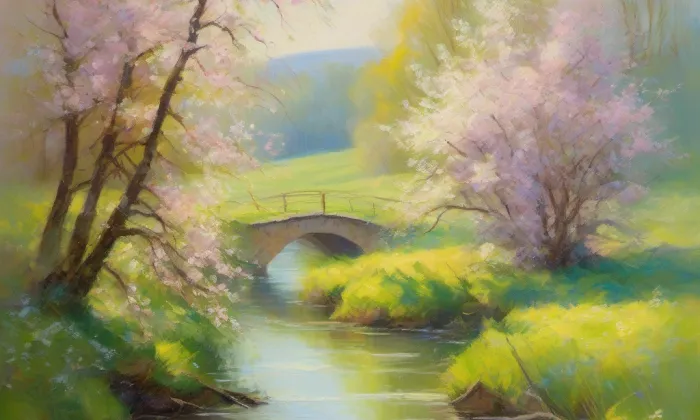 Kamenný hřbitovní most – spring