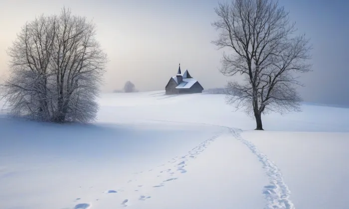 kamenný most císařské silnice u Velkého Beranova – winter