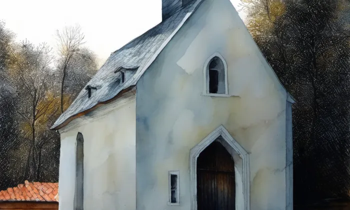 kaple (Mírová) – akvarel