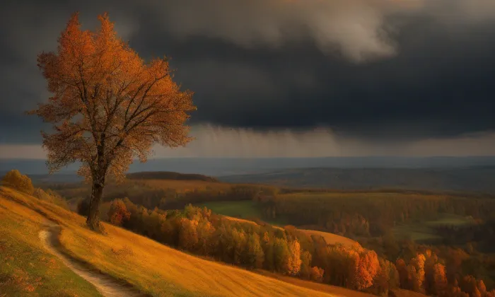 kaple na hřbitově v Doksech – autumn