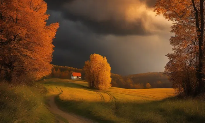 kaple Nanebevzetí Panny Marie (Hoštka) – autumn