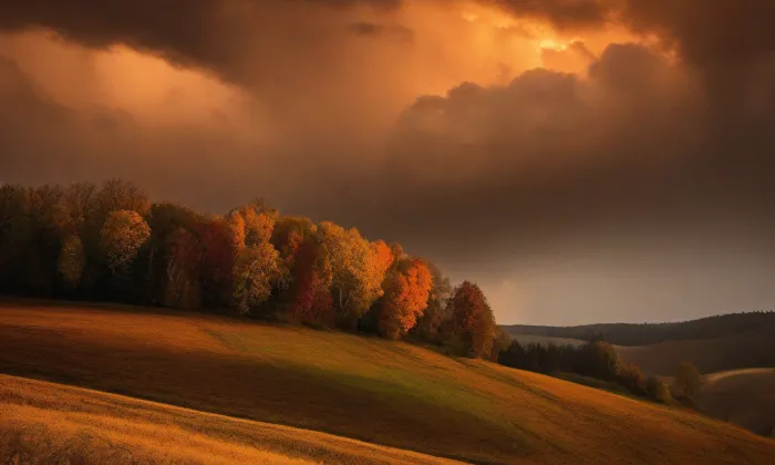 Kaple Nanebevzetí Panny Marie (Postupice) – autumn