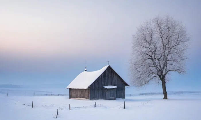 Kaple Nanebevzetí Panny Marie (Postupice) – winter