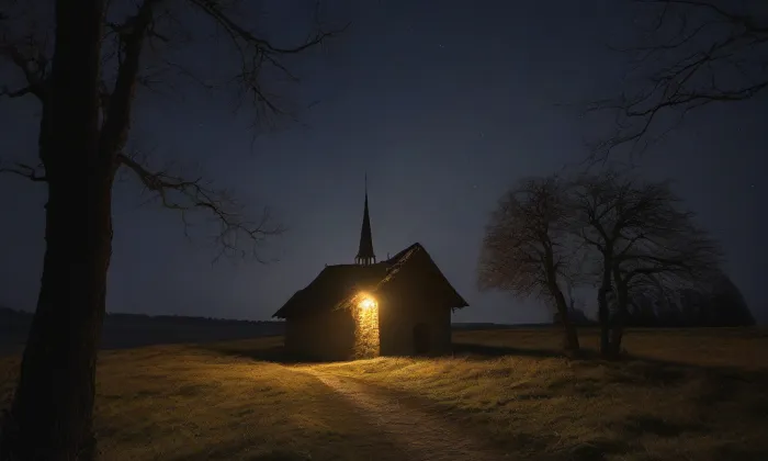 kaple Nanebevzetí Panny Marie (Tuhnice) – noc