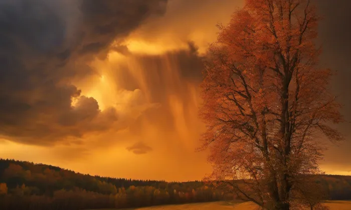 kaple Nejsvětějšího srdce Páně (Češnovice) – autumn