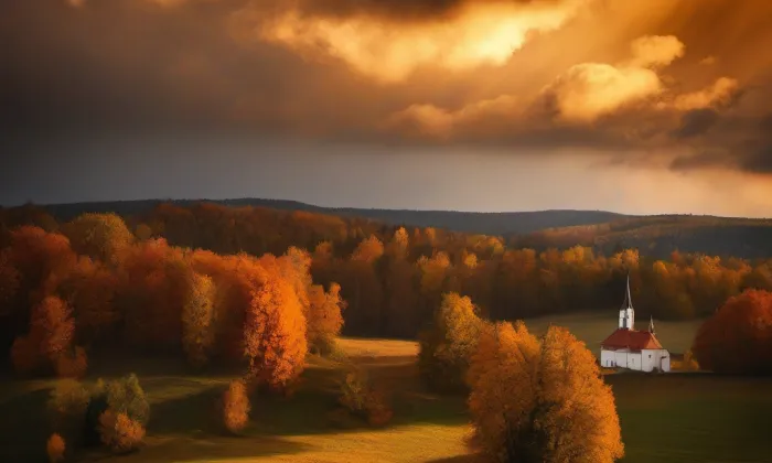 kaple Panny Marie (Litoboř) – autumn