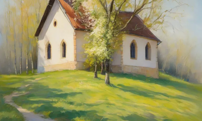 kaple Panny Marie Bolestné (Semechnice) – spring