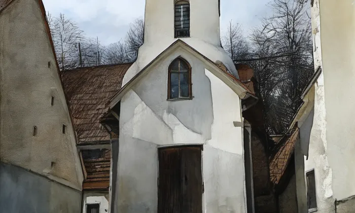 kaple Panny Marie Líšeňské – akvarel