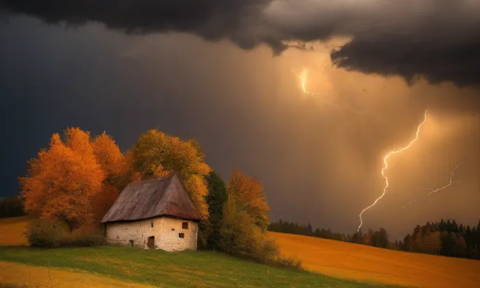 kaple Panny Marie Pomocnice (Těšany) – autumn